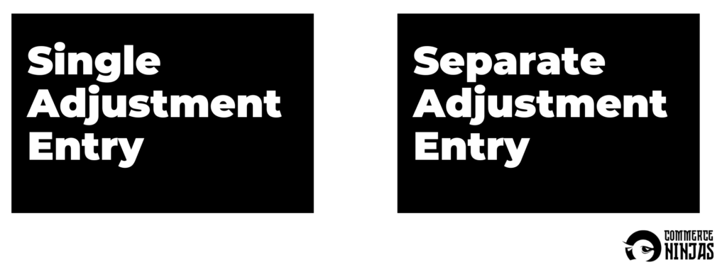 past adjustments single and separate adjustment entry