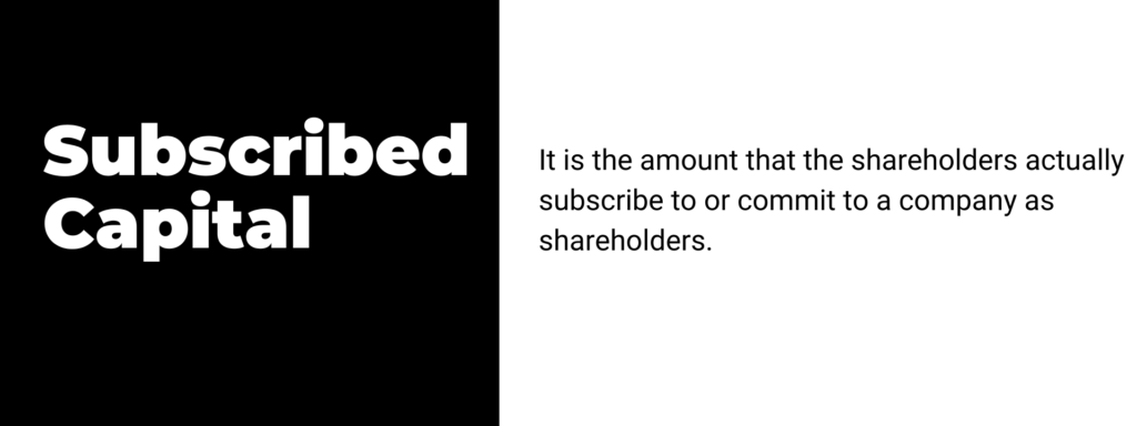 subscribed share capital 