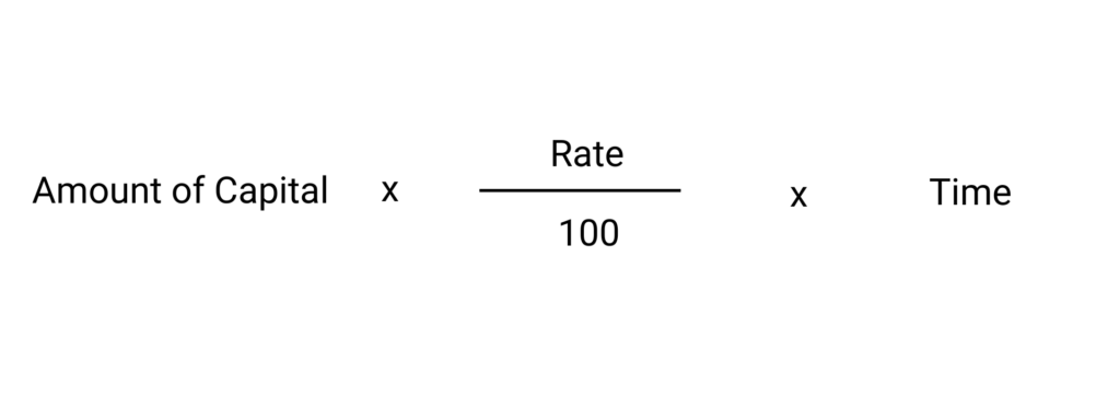 formula of interest on capital 