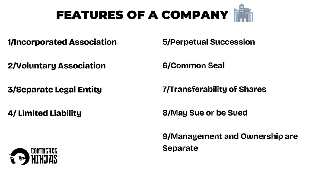 features of a company 