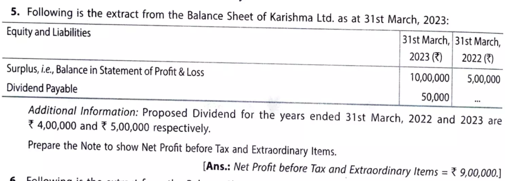 question 5 solution cash flow statement TS Grewal