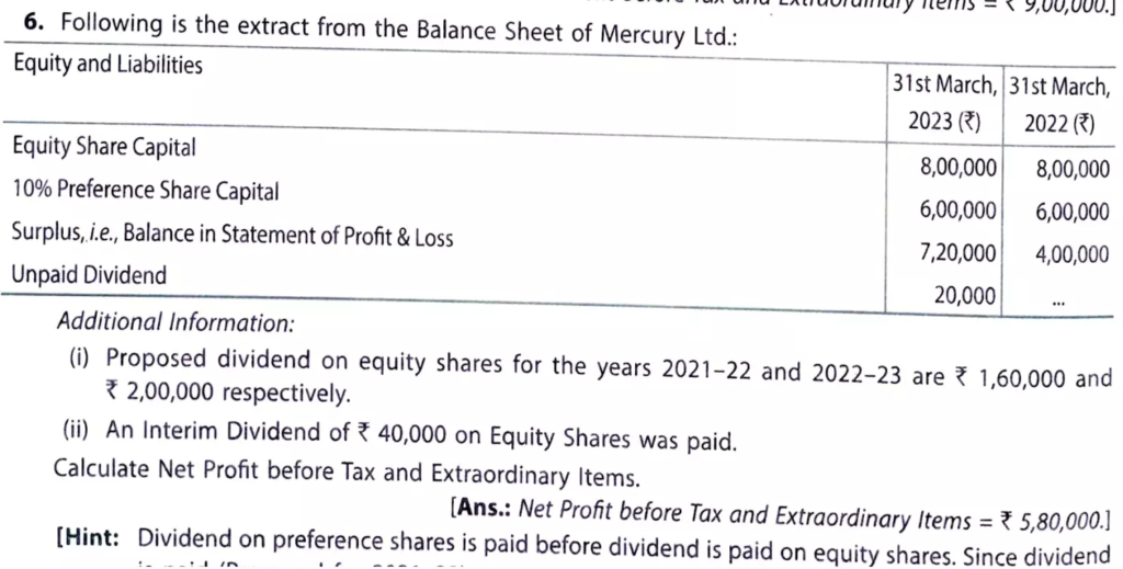 question 6 solution cash flow statement TS Grewal